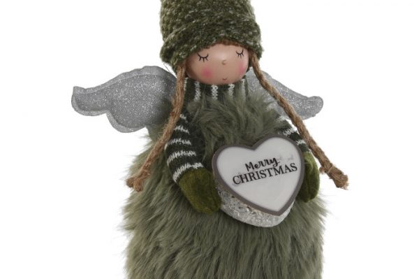 Figura Ángel Verde Led 58cm Navidad - Imagen 3