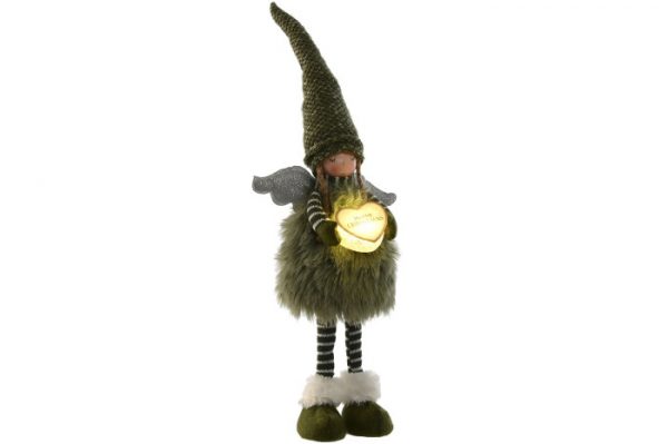 Figura Ángel Verde Led 58cm Navidad