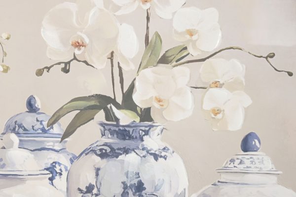 Cuadro Lienzo Jarrones Orquídeas 123x80cm. - Imagen 4