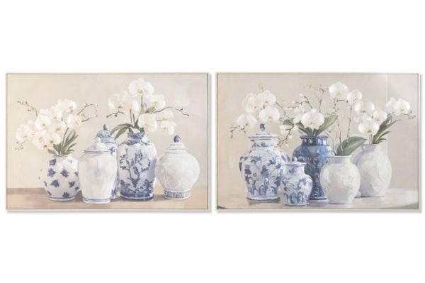 Cuadro Lienzo Jarrones Orquídeas 123x80cm. - Imagen 2