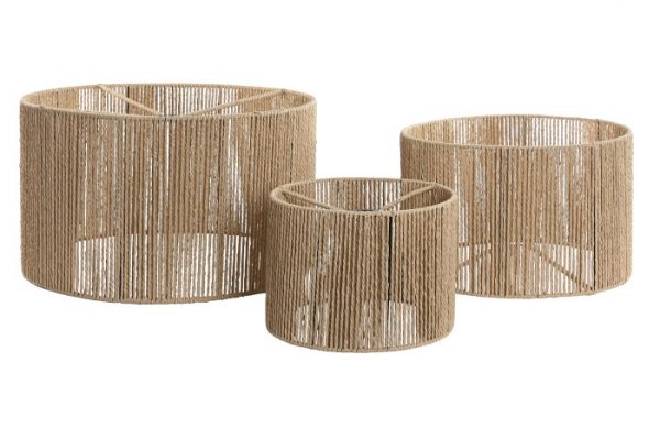 Set 3 Pantallas Fibra Natural 52x52x31cm. - Imagen 4