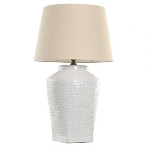 Lámpara Porcelana Blanca 45x45x75cm.