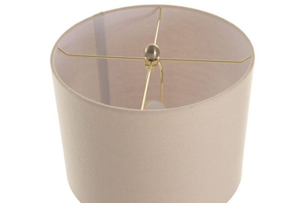 Lampara Sobremesa Mármol Beige 33x33x70cm. - Imagen 3