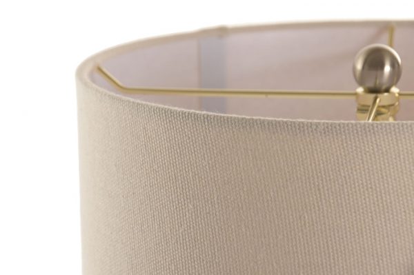 Lampara Sobremesa Mármol Beige 33x33x70cm. - Imagen 4