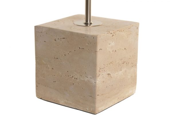 Lampara Sobremesa Mármol Beige 33x33x70cm. - Imagen 5