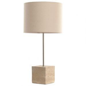 Lampara Sobremesa Mármol Beige 33x33x70cm.