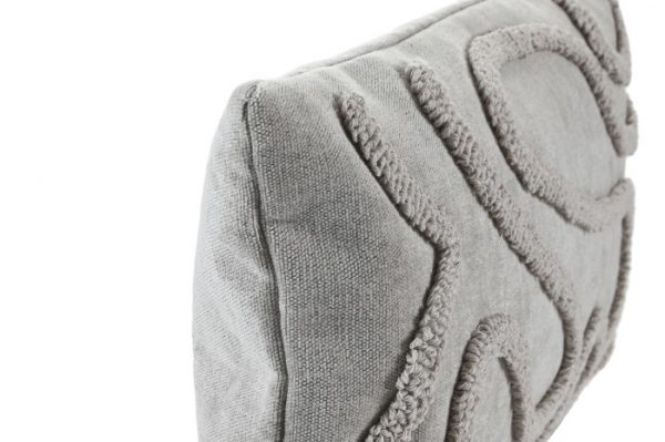 Cojín Algodón Gris Flecos 30x50cm. - Imagen 2