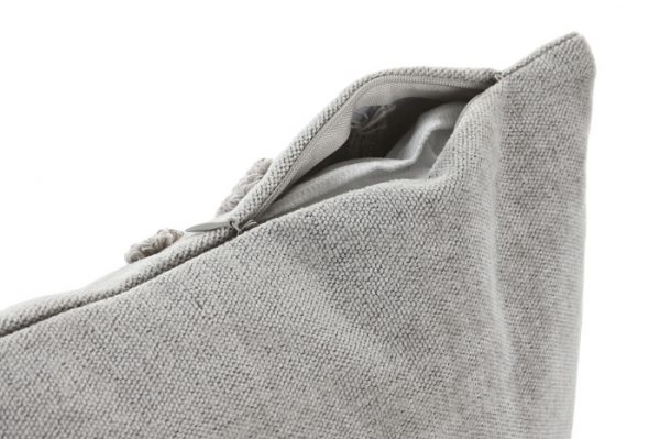 Cojín Algodón Gris Flecos 30x50cm. - Imagen 3