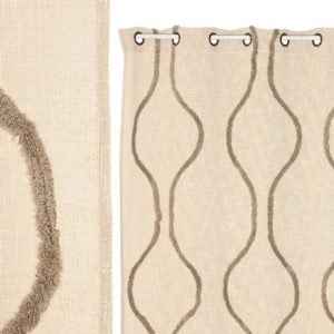 Cortina Algodón Beige 240x260cm.