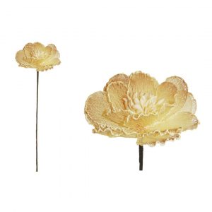 Flor Textura Pétalos Naranjas 40cm
