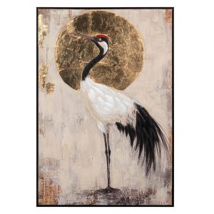 Cuadro Garza Negra 80x120cm