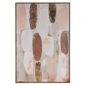 Cuadro Abstracto Tonos Rosa 83x123cm