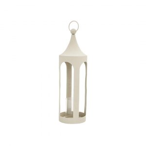 Portavelas Metal Beige 42cm.