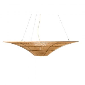 Lampara Techo Rattan Campana 118cm